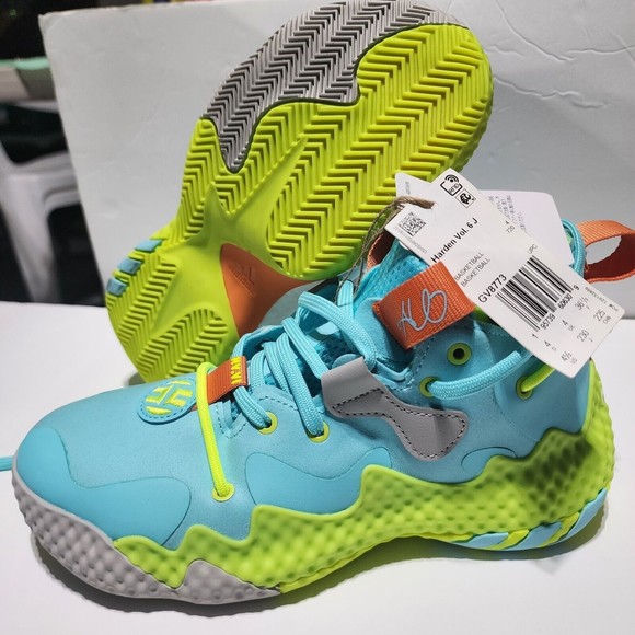 Adidas (GS) HARDEN Vol. 6 Aqua OrangeYouth 4.5 Men's 4.5 Women's 5.5GV8773